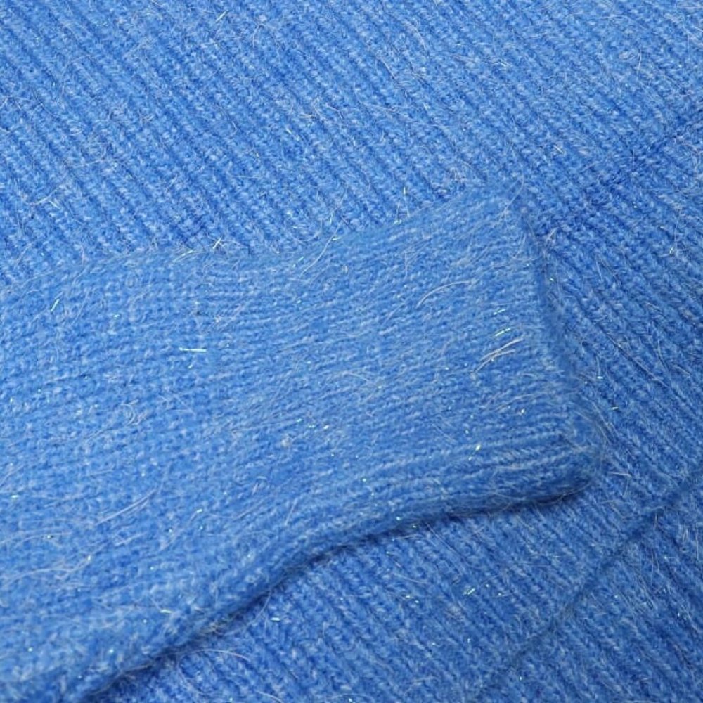 Blue Boat Neck Chunky Sweater - Picture 5 of 7